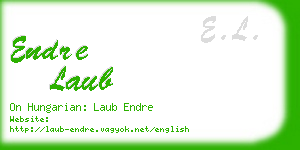 endre laub business card